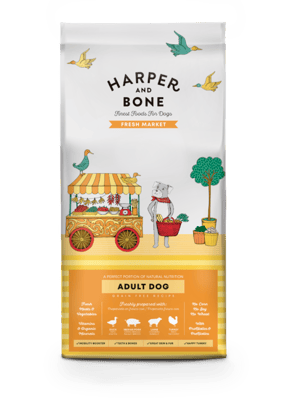 Harper & Bone Adult Medium & Large Fresh Market – Pienso Natural para Perros con Pato, Cerdo Ibérico, Cordero y Pavo (2 KG)